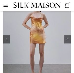 SILK MAISON Slip Dress - Gold Gradient